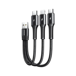 Cable Charger Mobile Multi Joyroom 3*1 Usb To Iphone _ Micro Usb _ Type-C S-01530G9 0.15M Black